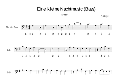 Eine Kline Nacht Music (Solo Bass) (arr. funkyfm (BMI))