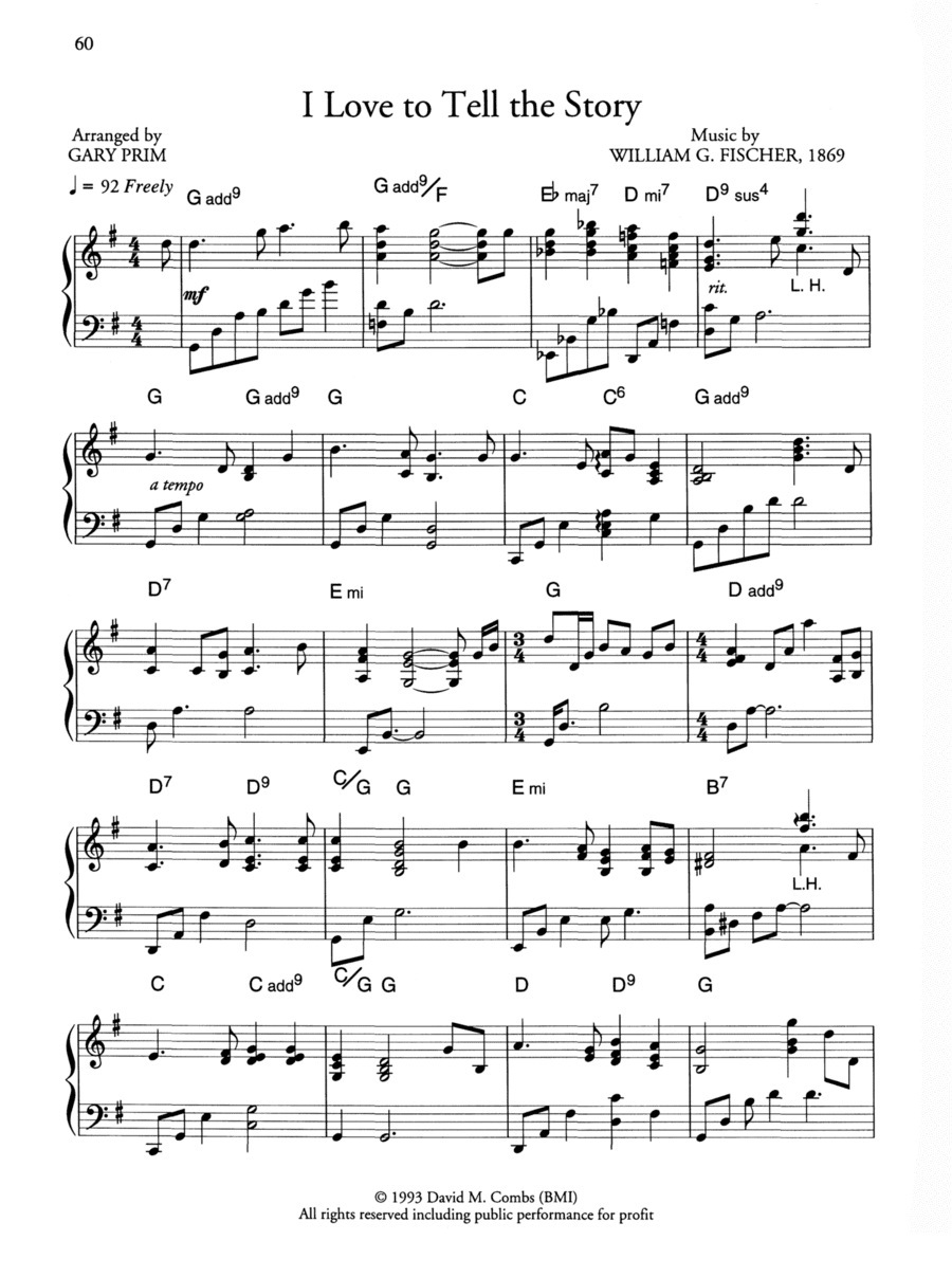 I Love to Tell the Story (arr. Gary Prim)