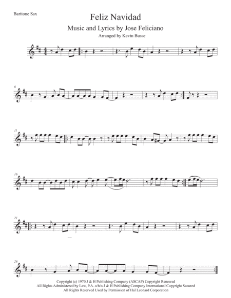 Feliz Navidad (arr. Kevin Busse)