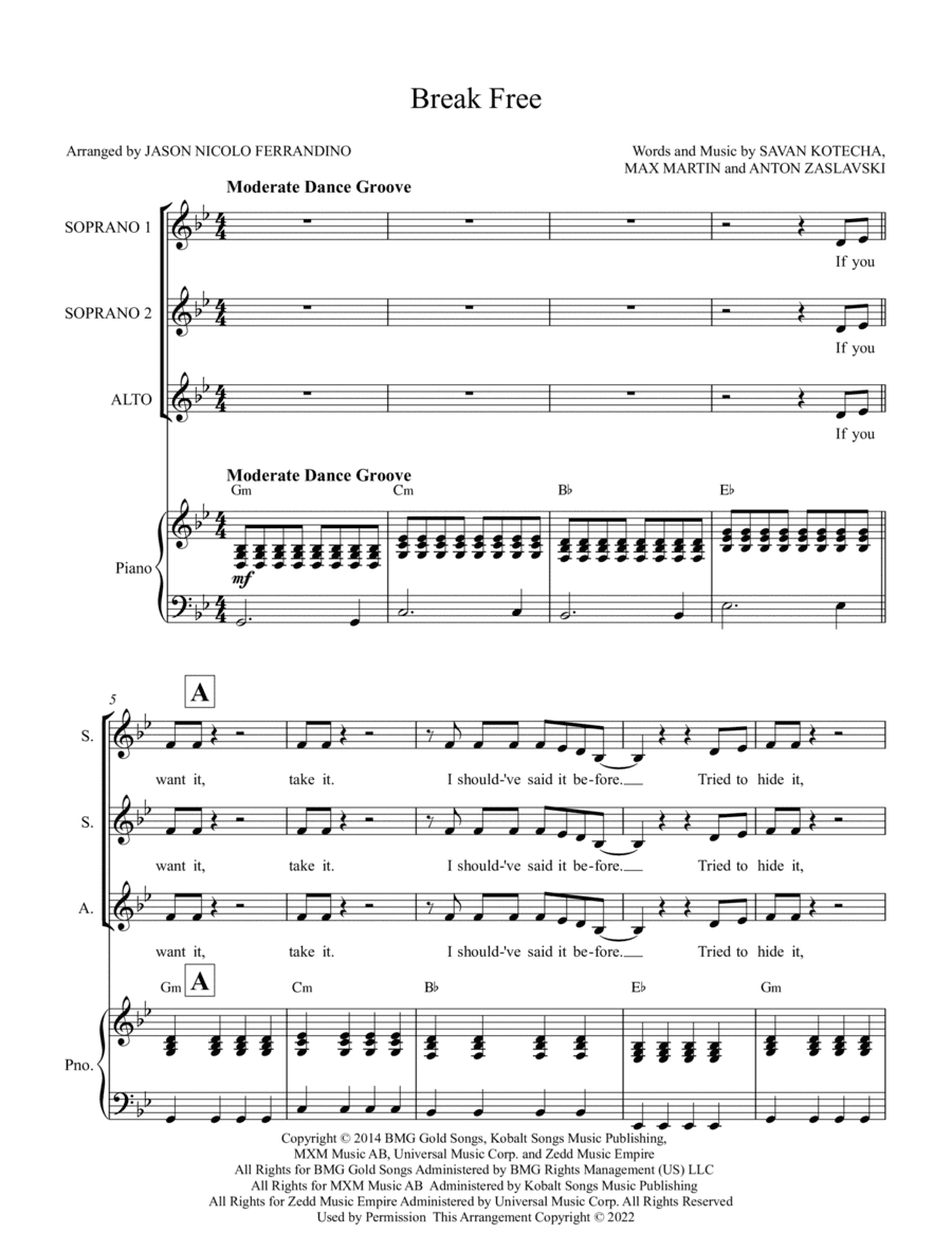 Break Free (arr. Jason Nicolo Ferrandino)