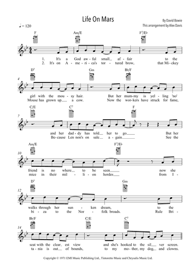 Life On Mars (arr. Alex Davis)