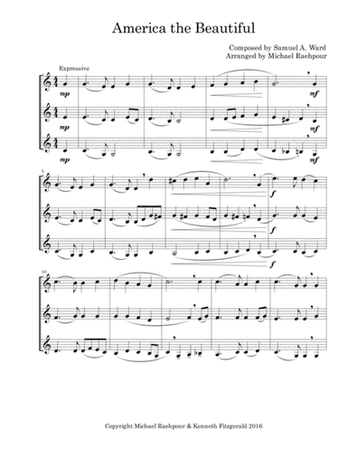 America the Beautiful - Trumpet Trio (arr. Michael Raehpour)