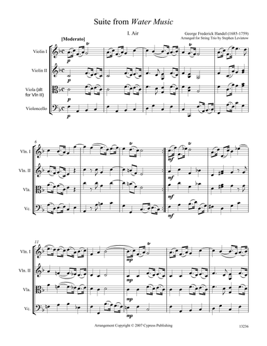 Water Music Suite (arr. Stephen Levintow)