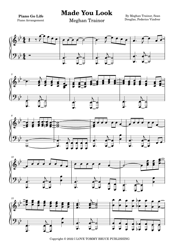 Made You Look (arr. Piano Go Life)