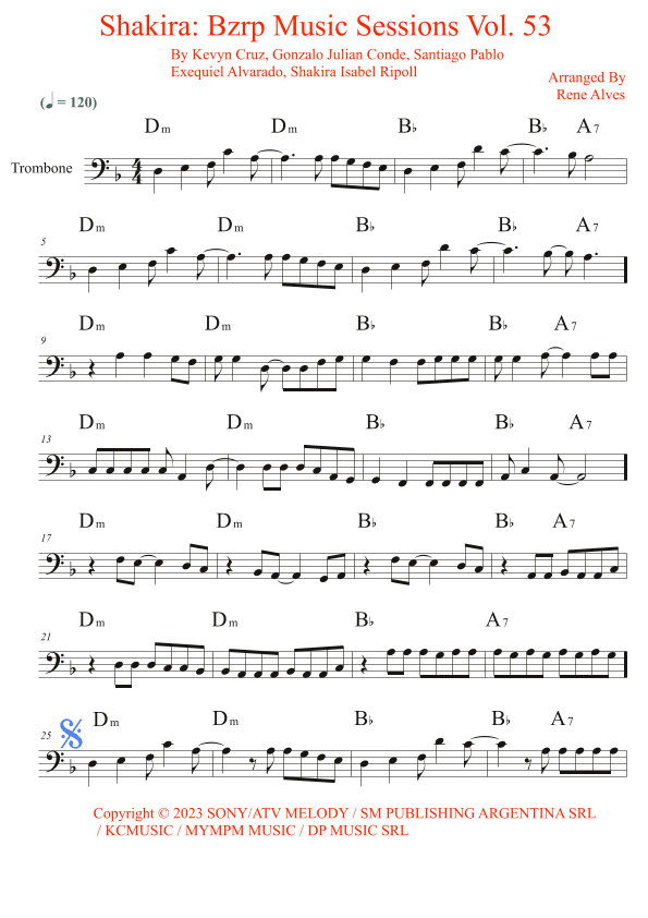 Shakira: Bzrp Music Sessions Vol. 53 (arr. Rene Alves)