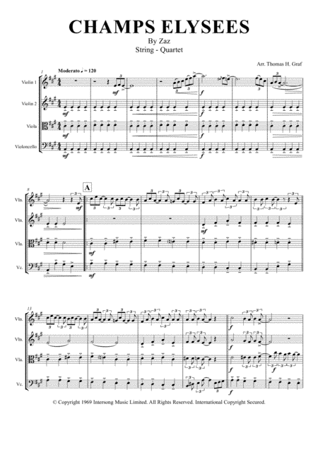 Champs Elysees (arr. Thomas H. Graf)