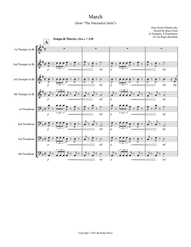 March )from "The Nutcracker Suite") (F) (Brass Octet - 4 Trp, 4 Trb) (arr. Regis Bookshar)