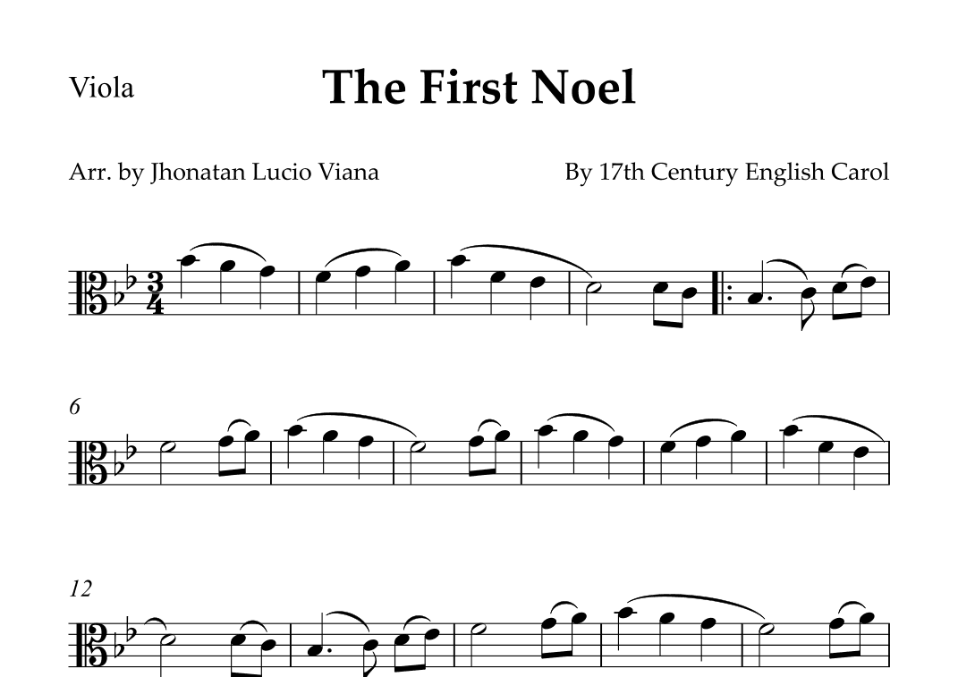 The First Noel (arr. Jhonatan Lucio Viana)