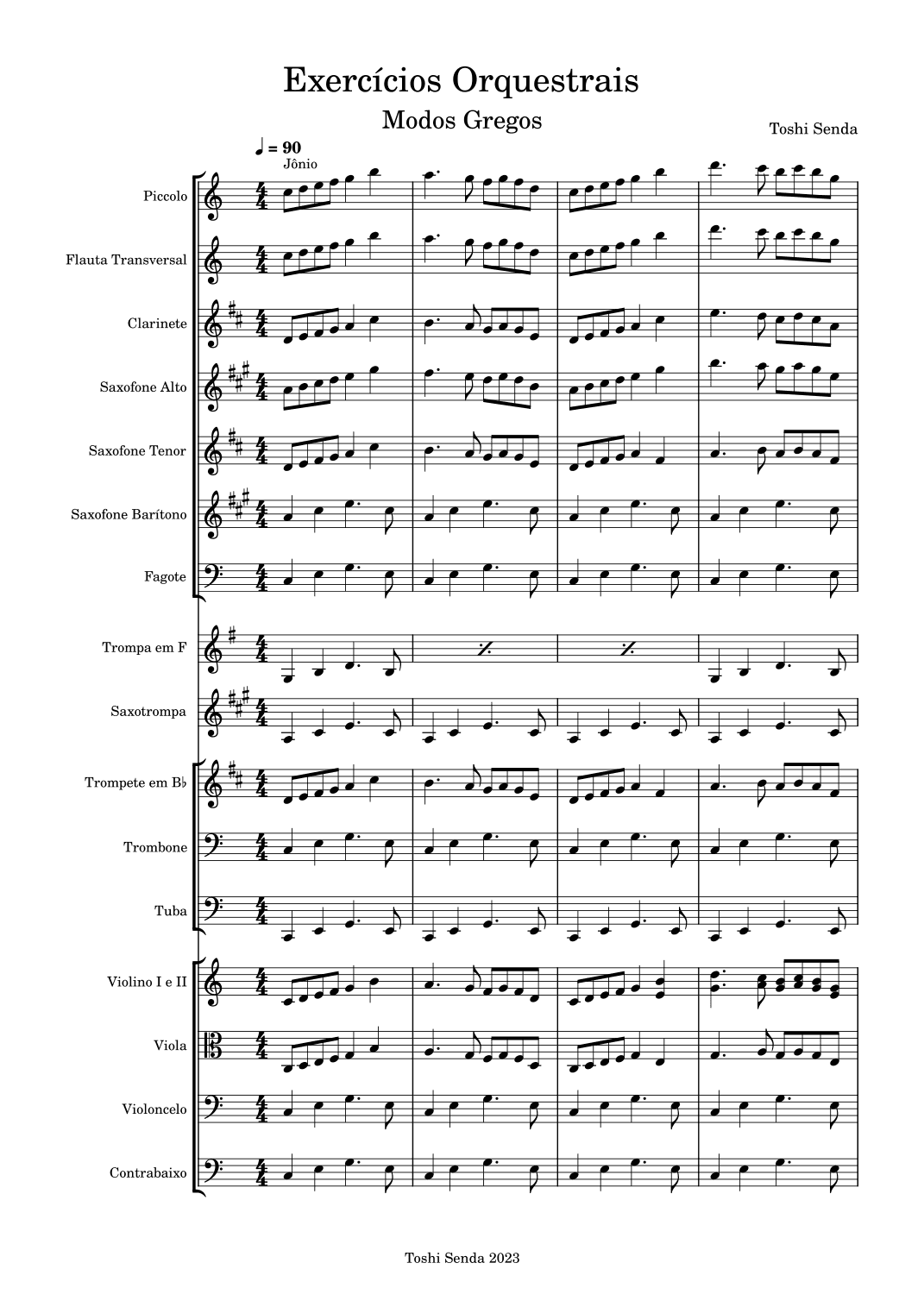 Exercícios Orquestrais - Modos Gregos