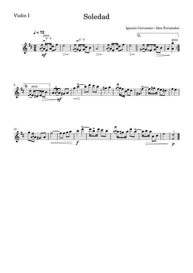 4 Danzas Cubanas for String Quartet PARTS (arr. AleX Fernández)