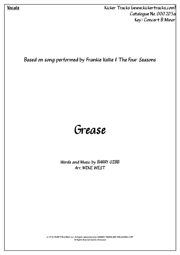 Grease (arr. Michael Storeton-West)