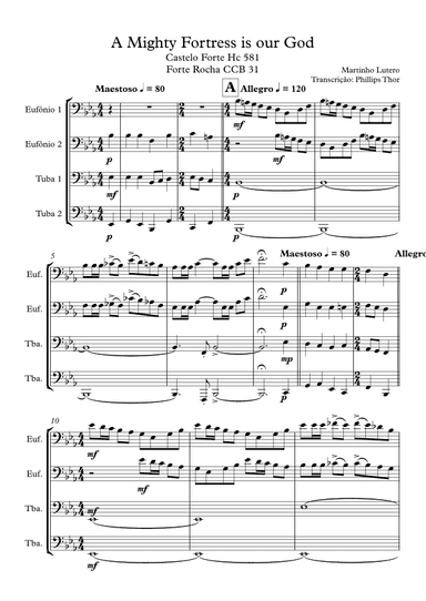 A mighty fortress is our God - Ein feste Burg ist unser Gott - Tuba Quartet