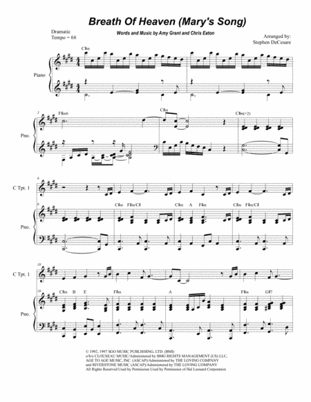 Breath Of Heaven (Mary's Song) (arr. Stephen DeCesare)