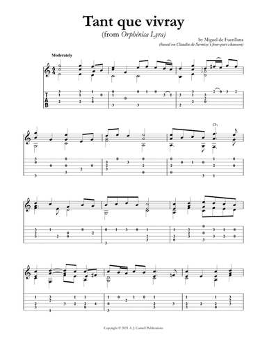 Tant que vivray (arr. Mark Phillips)