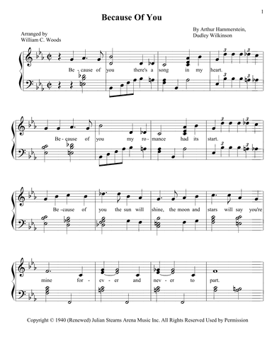 Because Of You (arr. William C. Woods)