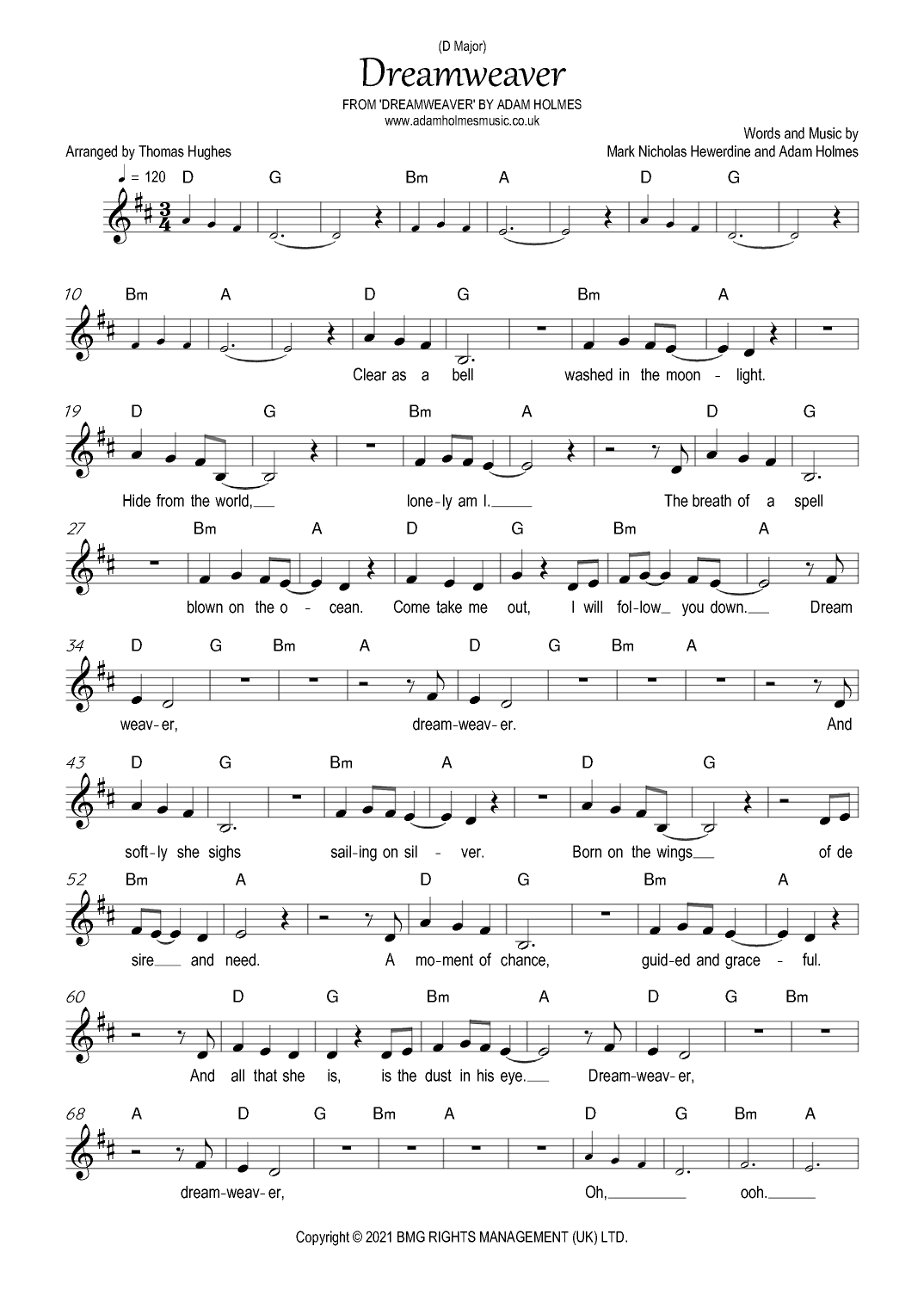 Dreamweaver (arr. Thomas Hughes)