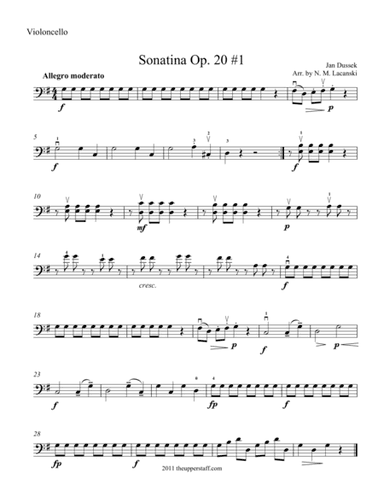 Sonatina Op. 20 #1 (arr. Nick Lacanski)