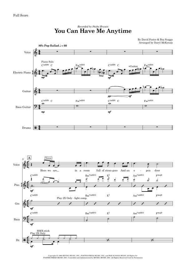 You Can Have Me Anytime (arr. Daryl McKenzie)