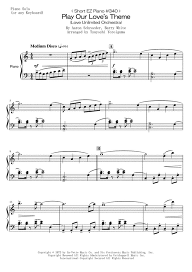 Play Our Love's Theme (arr. Tsuyoshi Yoroiguma)