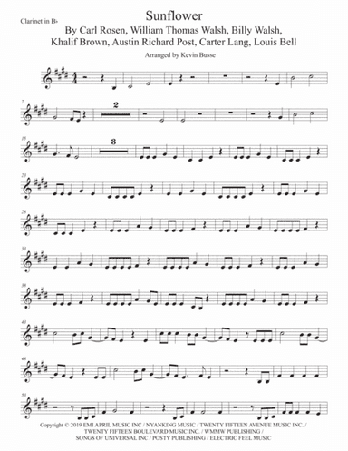 Sunflower (arr. Kevin Busse)