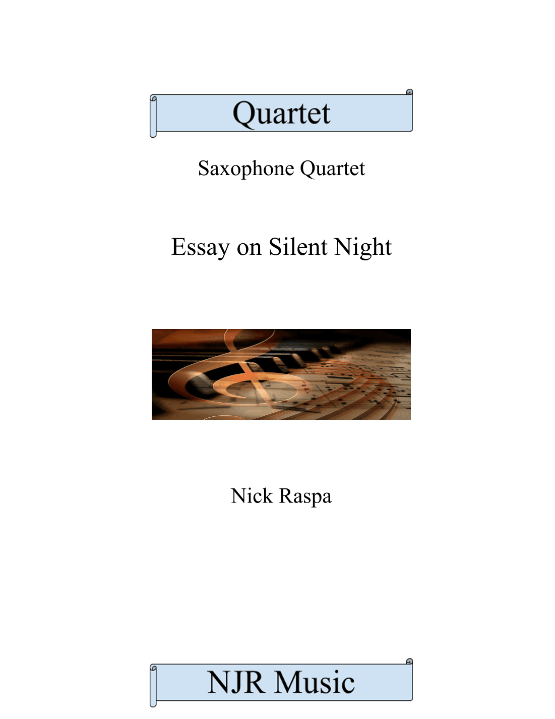 Essay on Silent Night (sax quartet - SATB)