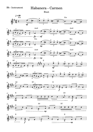 Habanera - Carmen (arr. Fabio Eduardo de Oliveira)