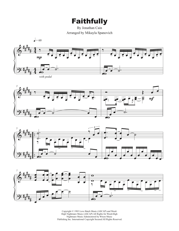 Faithfully (arr. Mikayla Spanovich)