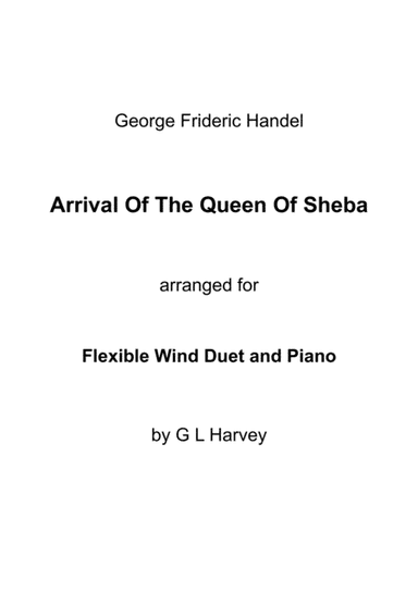 Arrival of the Queen of Sheba (Flexible Wind Duet with Piano) (arr. G L Harvey)