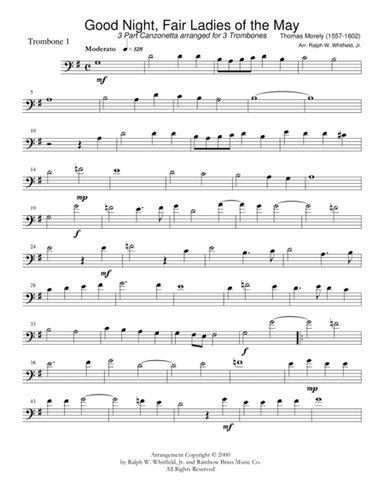 Good Morrow, Fair Ladies of the May (arr. Ralph W. Whitfield, Jr.)