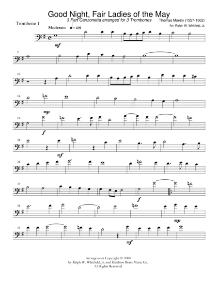 Good Morrow, Fair Ladies of the May (arr. Ralph W. Whitfield, Jr.)