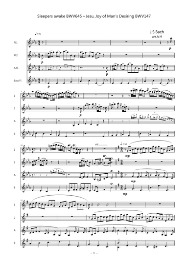Sleepers awake BWV645~Jesu, Joy of Man's Desiring BWV147 (arr. Akemi Hirano)