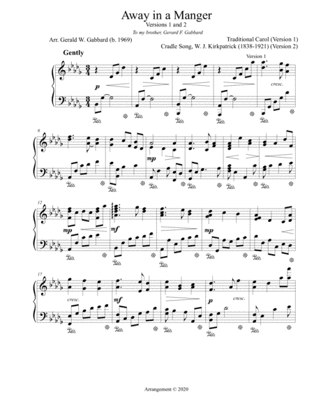 Away in a Manager (arr. Gerald W. Gabbard)