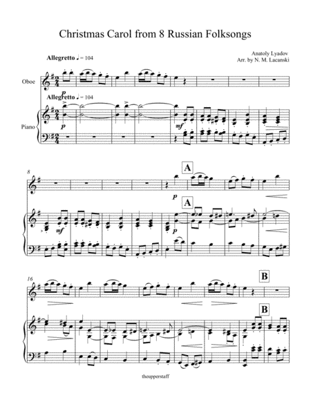 Christmas Carol from 8 Russian Folksongs (arr. Nick Lacanski)