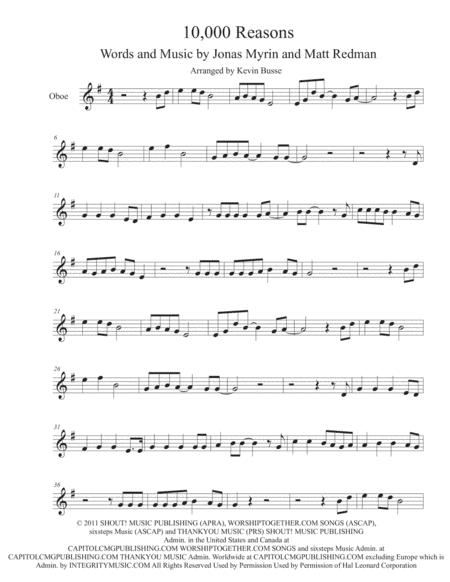 10,000 Reasons (Bless The Lord) (arr. Kevin Busse)