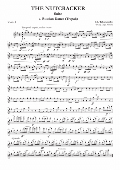 "Russian Dance" from Nutcracker Suite for String Quartet (arr. Diego Marani)