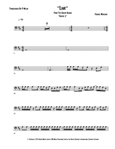 Liar (arr. P Welsh)