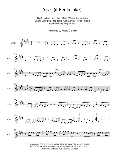 Alive (it Feels Like) (arr. Mayra Carmeli)