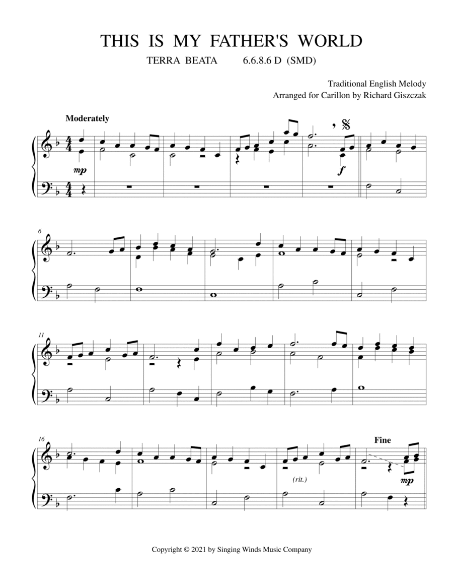 This Is My Father's World (TERRA BEATA) (arr. Richard Giszczak)
