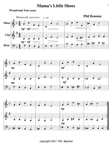 Mama's Little Shoes-woodwind trio 2