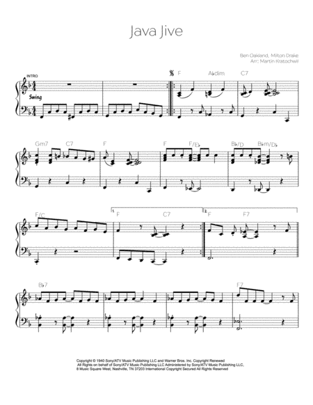 Java Jive (arr. Martin Kratochwil)