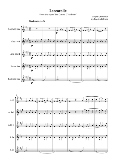 Barcarolle - Belle Nuit, O Nuit D'Amour (arr. Rodrigo Faleiros)