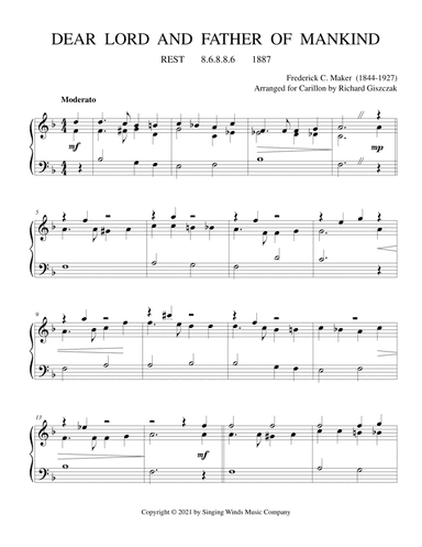 Dear Lord and Father of Mankind (REST) (arr. Richard Giszczak)