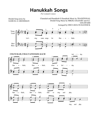 Hanukkah Songs (arr. Erica Kelch-Slesnick)