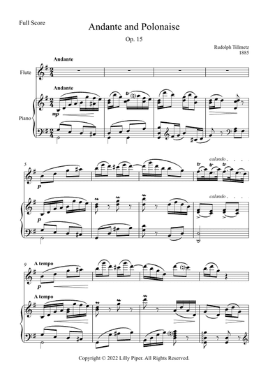 Andante and Polonaise, Op 15 (arr. Lilly Piper)