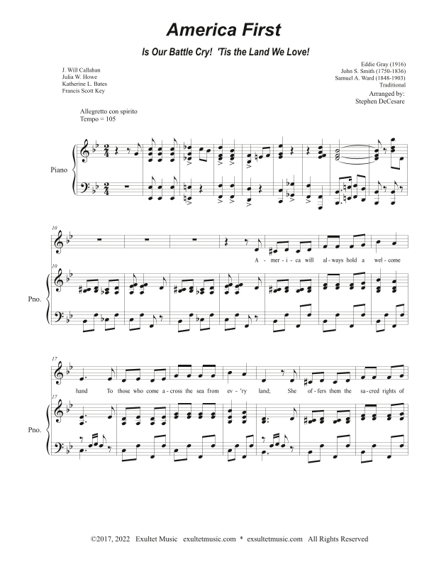 America First (Unison choir) (arr. Stephen DeCesare)