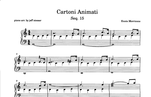 Cartoni Animati (arr. jeff siesser)