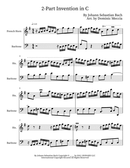 Two-part Invention In C (arr. Dominic Meccia)