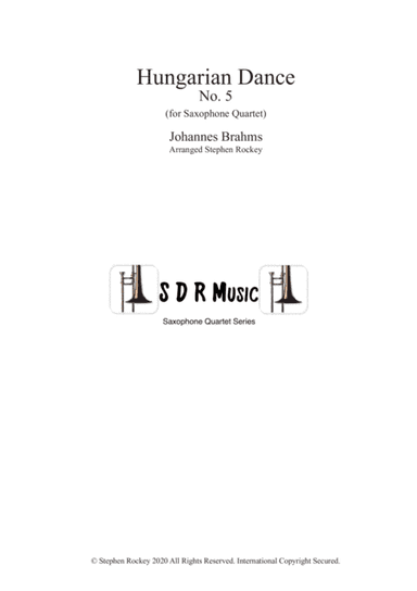 Hungarian Dance No.5 for Saxophone Quartet (arr. Stephen Rockey)