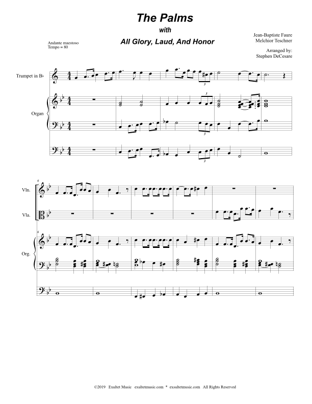 The Palms (with "All Glory, Laud, and Honor") (Duet for Violin and Viola) (arr. Stephen DeCesare)