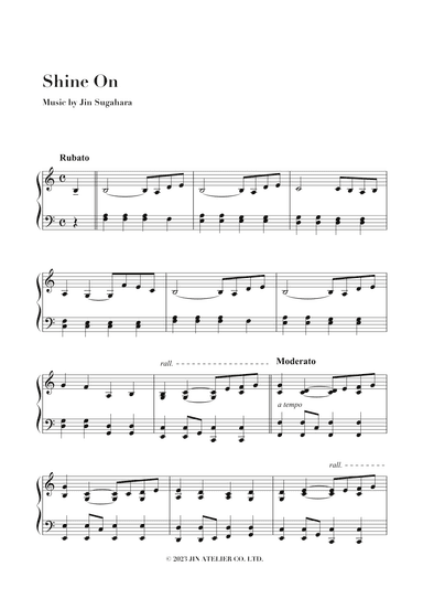Shine On - Hopeful Piano Solo Sheet Music